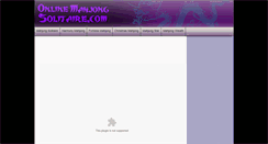 Desktop Screenshot of onlinemahjongsolitaire.com